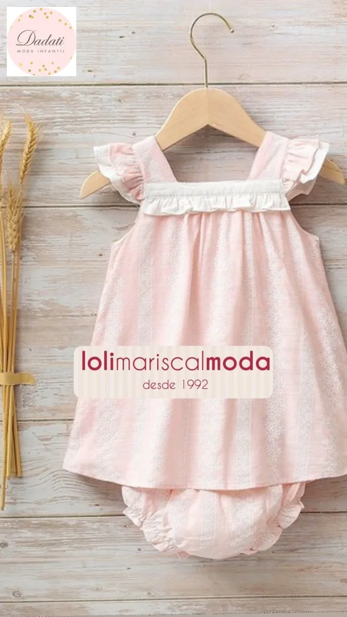 Dadati 2020 NM22 Vestido Bebé y Braguita Rosita